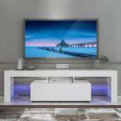 Meuble TV 130 cm avec lumières LED Bleues pour téléviseurs