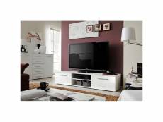 Meuble tv design collection bonoo 180 cm. Coloris blanc finition glossy