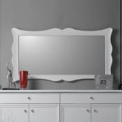 Miroir avec cadre blanc 160x85H cm - Giselle