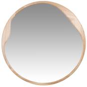 Miroir rond en bois de pin D70