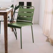Oviala - Chaise en métal vert cactus - Palavas - Vert