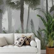 Papier peint panoramique jungle noyée dans la brume 255x260cm