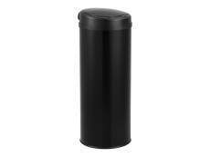 Poubelle automatique hygiénique sans contact bac à ordures pour cuisine à capteur fonction manuelle acier inox plastique abs 47 litres 77 x 31 cm noir