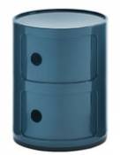 Rangement Componibili / 2 tiroirs - H 40 cm - Kartell bleu en plastique