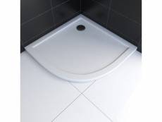 Receveur de douche a poser extra plat en acrylique blanc 1-4 de cercle - 90x90cm