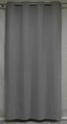 Rideau Uni en 100% Lin Epais - Gris clair - 140 x 240 cm