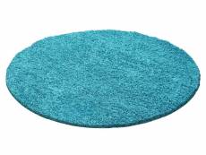 Shaggy - tapis uni rond - turquoise 120 x 120 cm LIFE1201201500TURKIS