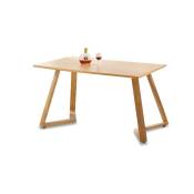 Table à manger rectangulaire scandinave bois - Trevi Designetsamaison Marron