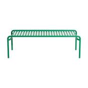 Table basse de jardin en aluminium vert menthe 127x51cm