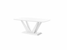 Table basse design 125 x 68 x 50 cm - blanc 3927