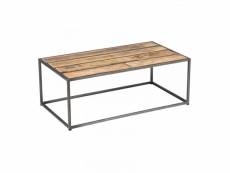 Table basse métal-bois - konx - l 110 x l 60 x h 40 cm