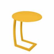 Table d'appoint Alizé / Déporté - Ø 48 cm - Fermob jaune en métal