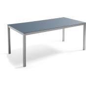 Table de jardin - 180 x 90 x 73 cm - Aluminium - Oviala - Gris