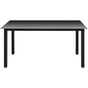 Table de jardin Noir 150 x 90 x 74 cm Aluminium et