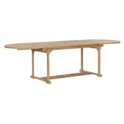 Table ovale extensible teck massif clair Endel 180-280