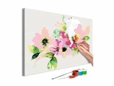 Tableau à peindre par soi-même - fleurs colorées A1-MA_0126