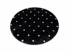 Tapis fluffy 2370 cercle, shaggy points - anthracite
