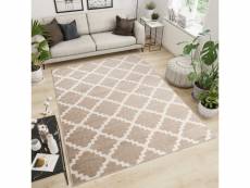 Tapiso maroc tapis de chambre salon moderne trèfle marocain beige 160 x 220 cm L890B BEIGE 1,60-2,20 MAROKO BQZ