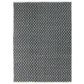 Thedecofactory - terra cotton croisillons - Tapis 100% coton blanc/écru-noir 190x290 - Écru noir