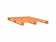 Vidaxl cadre de lit de palette marron bois de pin massif 200 x 200 cm 285268