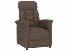 Vidaxl fauteuil inclinable marron similicuir daim 289764