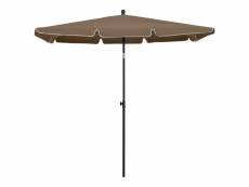 Vidaxl parasol de jardin avec mât 210x140 cm taupe