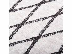 Vidaxl tapis lavable antidérapant 120x180 cm noir et blanc
