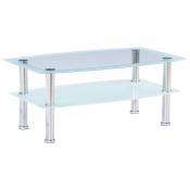 Vidaxl vidaXL Table basse Blanc 100x60x42 cm Verre trempé