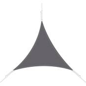 Voile d'ombrage triangle 4x4x4m - Ardoise