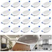 20 x 5W Spots led Encastrables Luminaire Spot Plafond Encastré Aluminium pour la Salle de Bain Cuisine chambre - Blanc Froid - Uisebrt