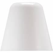 Abat-jour blanc rétro rond pour lampe suspendue, accessoires pendule de salon, acrylique brillant, DxH 13x12 cm