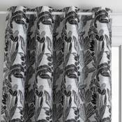 Atmosphera - Rideau Bejuco motifs jacquard noir 140x260cm