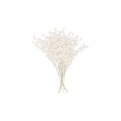 Branchement décoratif pour les arrangements floraux, 10 pièces. Décoration de Noël en brocart blanc.