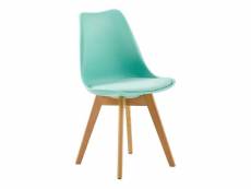 Chaise de salle à manger design contemporain scandinave-vert clair