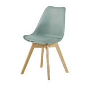 Chaise style scandinave en polypropylène vert sauge