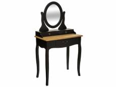 Coiffeuse / table de maquillage coloris noir - longueur