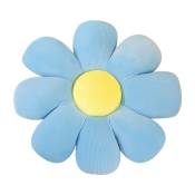 Coussin de sol- Coussin épaissi- Forme de la fleur, 55x55cm- bleu