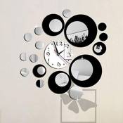 CXZC Horloge Murale créative Moderne DIY 3D Miroir