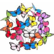 Décoration De Jardin Papillon Monarque, Lot De 50,