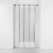Douceur D'intérieur - Voilage a oeillets 140 x 240 cm voile sablé Roxia Blanc - Blanc