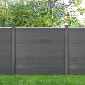 Enceinte de jardin gris résistant dans wpc avec panneaux disponibles différentes tailles Couleur : 165x162 cm