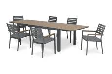Ensemble table de jardin 300/200x100 cm et 6 chaises