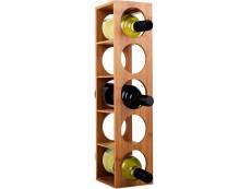 Etagère à vin en bambou.casier à vin.porte- bouteilles de vin pour 5 bouteilles.13.5x12x53cm