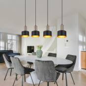 Etc-shop - Plafonnier design or noir salon salle à manger éclairage suspension lampe