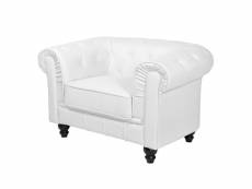 Fauteuil chesterfield blanc