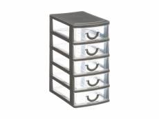 Five - bloc de rangement 5 tiroirs de bureau gris