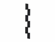 Homcom étagère d'angle design contemporain zig zag 5 niveaux 12l × 12l × 120h cm noire