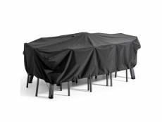 Housse de table de jardin noire 240 x 130 cm noir