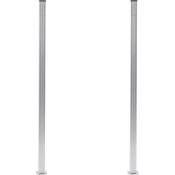 Inlife - Poteaux de clôture 2 pcs Aluminium 185 cm