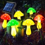 Lot de 6 champignons lumineux solaires d'extérieur